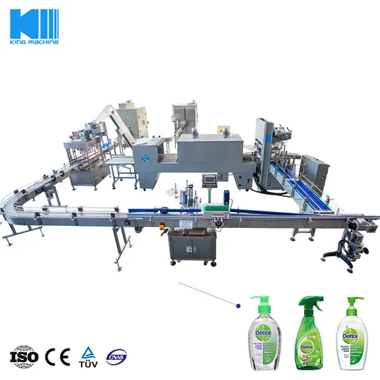 Automatische plastic flesvulmachine voor desinfectan alcohol HDPE -fles
