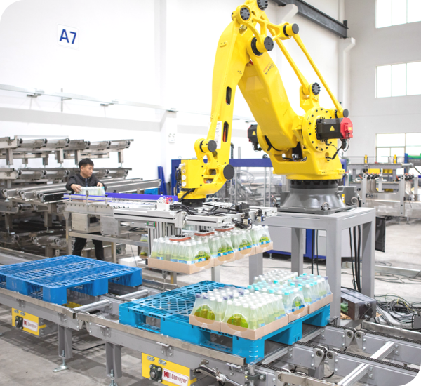 Robotisch conventioneel palletiseersysteem