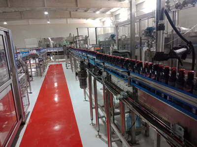 12.000 bph aluminium flessen koolzuurhoudende dranklijn.